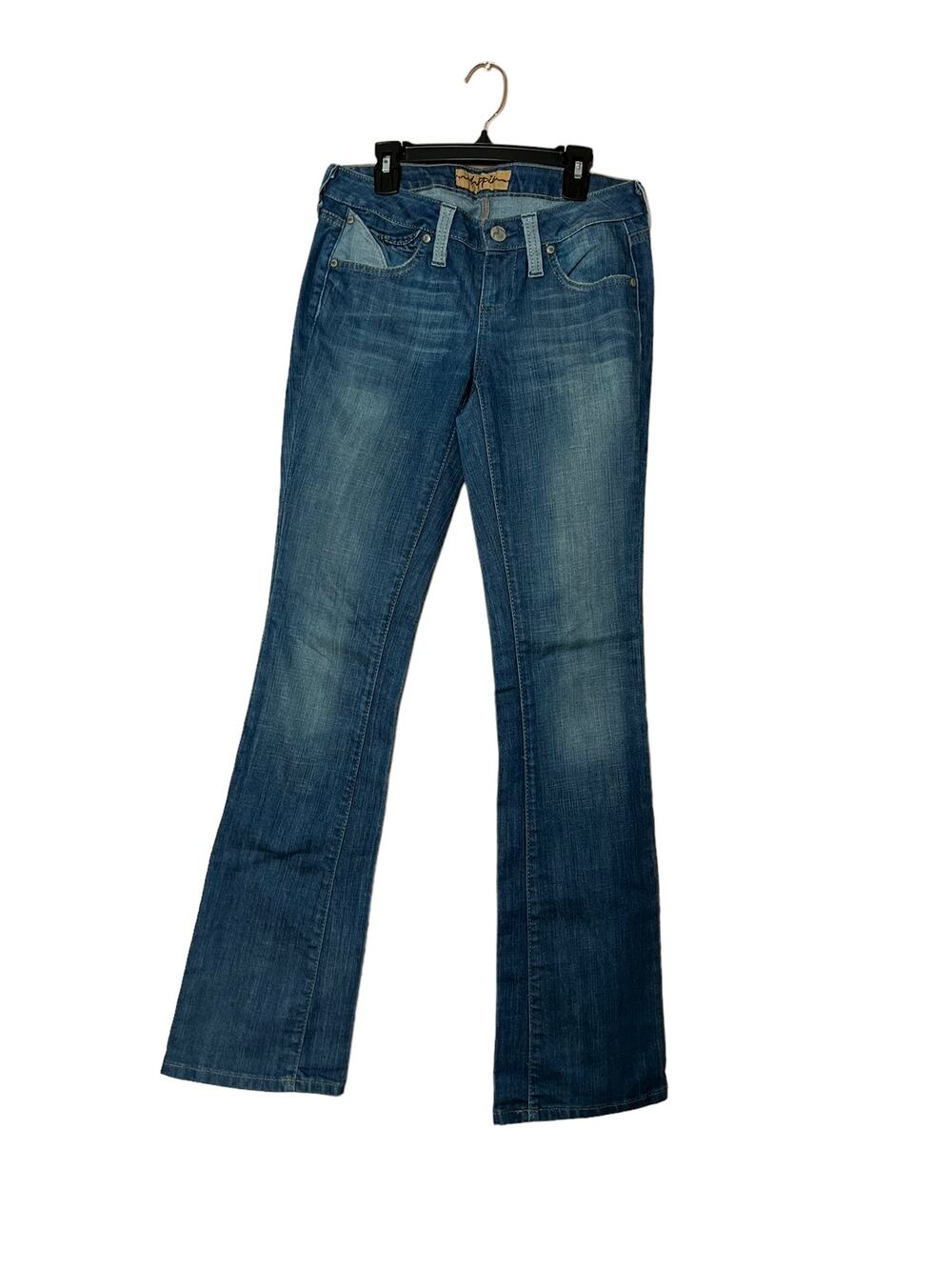 hippie women wide leg denim jeans sz 26 style 449